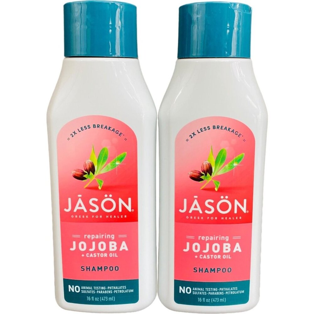 Jason Jojoba + Castor Oil Repairing Shampoo 2-Pack 16 fl oz For Less Breakage